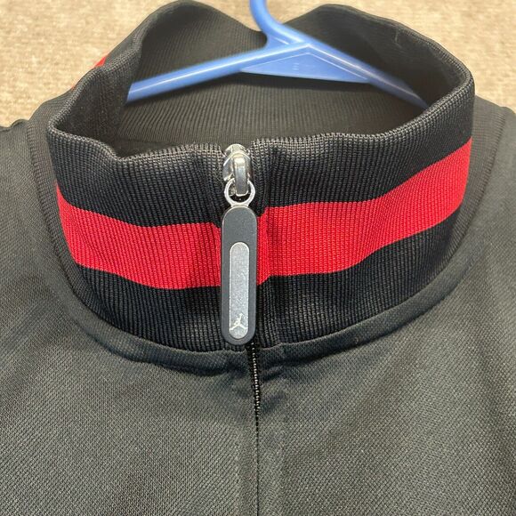 Jordan Nike Dri-Fit Jacket Men's Large Full Zip Mock Track Warm-up Black Bred - Picture 5 of 15